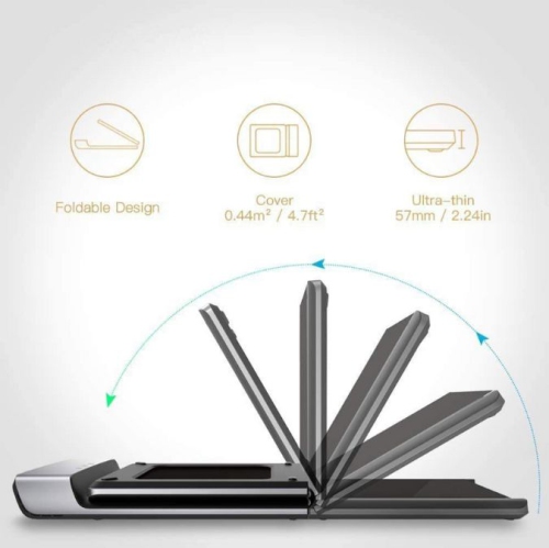 WALKINGPAD A1 PRO Smart Folding Under Desk Treadmill with Extra-Wide Platform, Remote Control, Installation-Free, Quiet and Portable Treadmill for