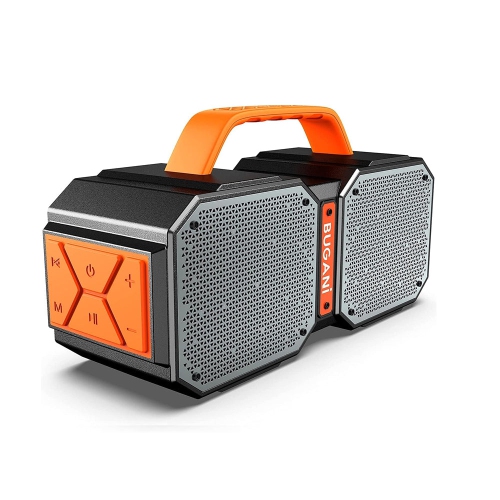 BUGANI Bluetooth Speaker,M83 50W Bluetooth 5.0 Waterproof Outdoor Speaker-Orange