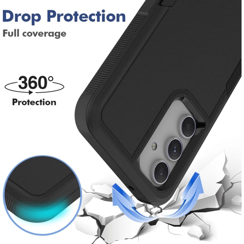 [CS] Étui rigide double couche robuste en caoutchouc pour Samsung Galaxy A16, bleu marine