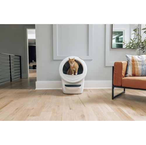 Ensemble pour débutants Litter-Robot 4 de Whisker, blanc - Boîte à litière automatique autonettoyante, comprend 1 an d'abonnement à WhiskerCare