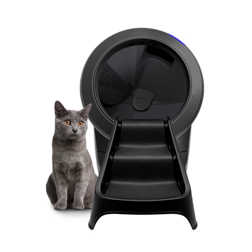 Litter-Robot 4 Ramp Bundle by Whisker, Black - Automatic, Self-Cleaning Litter Box, Includes 1 Year of WhiskerCare