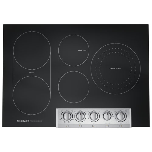 Surface de cuisson électrique de 30 po à 5 éléments Professional de Frigidaire - Acier inoxydable noir résistant aux taches