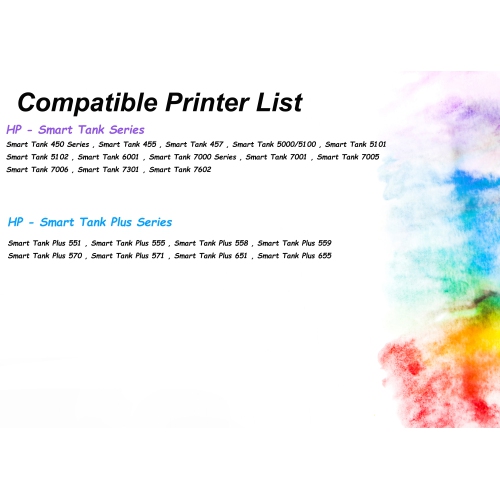 Paquet de 5 bouteilles d'encre de rechange compatibles pour HP 32XL HP 31XL hp32 hp31 Encre Smart Tank 450 455 457 5000 5100 6001 7000 7005 7006 7301