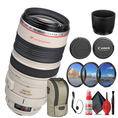 Objectif EF 100-400&nbsp;mm f/4,5-5,6&nbsp;L IS USM de Canon + ensemble de filtres