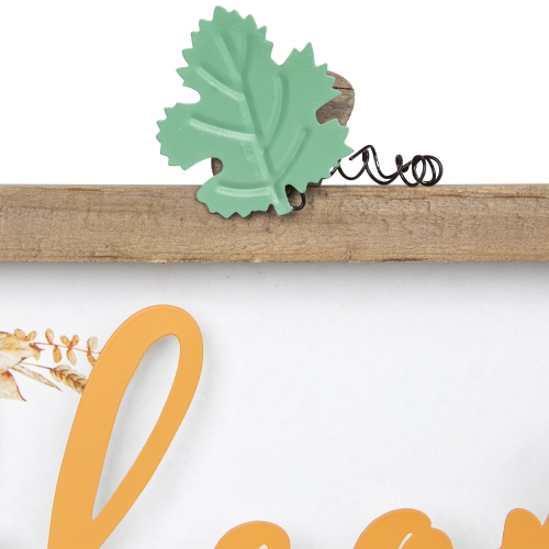 Pumpkins and Sunflowers Welcome Fall Harvest Wall Sign - 11"