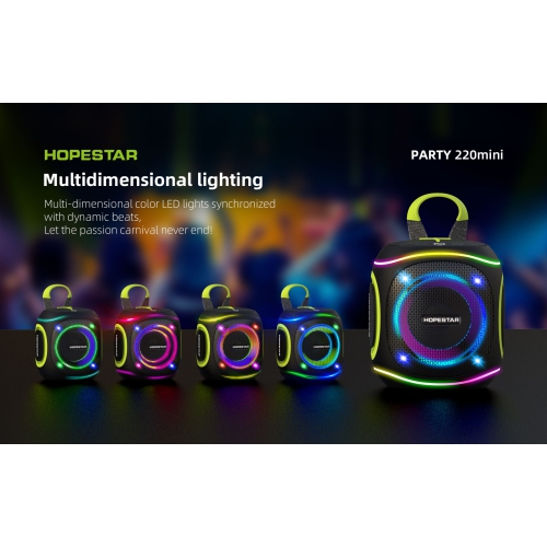 Portable Wireless 10W Waterproof Bluetooth Speakers with RGB Lights, 2400mAh