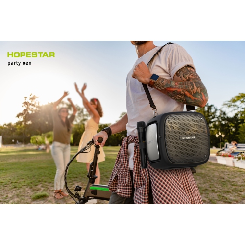 Portable 80W Waterproof Bluetooth Speaker, 12500mAh TWS LED Lights with Two Microphones, Black