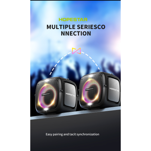 Portable 80W Waterproof Bluetooth Speaker, 12500mAh TWS LED Lights with Two Microphones, Black