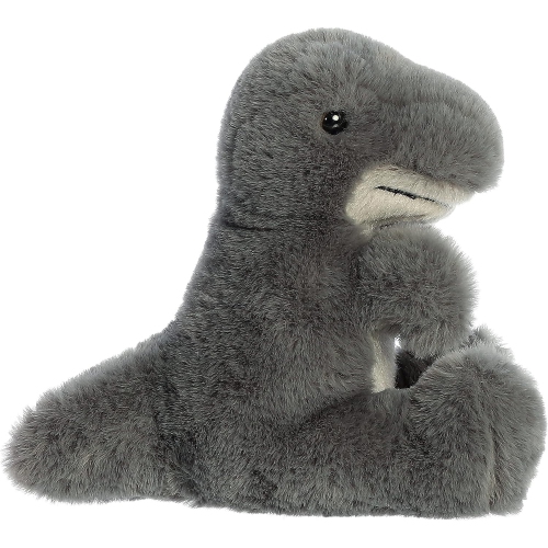Aurora Adorable Mini Flopsie T-Rex Stuffed Animal - Gray 8 Inches