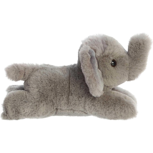 Aurora Adorable Mini Flopsie Elephant Calf Stuffed Animal - Grey 8 Inches