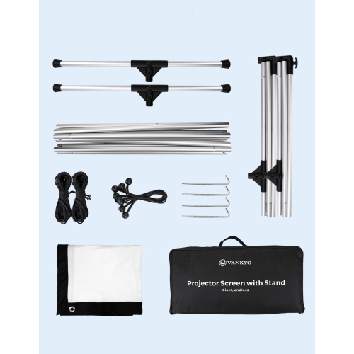 Vankyo - Staytrue 100" T Projector Screen - White