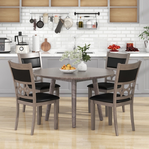 Costway Upholstered Dining Chair Set of 2 Armless Chair with Padded Backrest & Seat