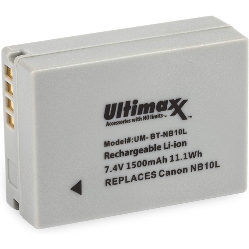 Replacement NB-10L 1500mAh Lithium Ion Battery for Canon PowerShot G15 G16 G1 X
