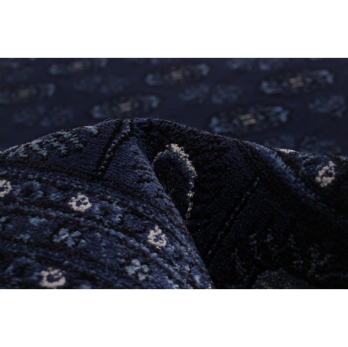 ECARPETGALLERY Blue Square Area Rug, Bokhara Oriental Tekke Carpet for Living Room Bedroom, 6'7'' x 6'7'', 385500