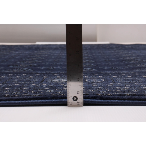 ECARPETGALLERY Blue Square Area Rug, Bokhara Oriental Tekke Carpet for Living Room Bedroom, 6'7'' x 6'7'', 385500