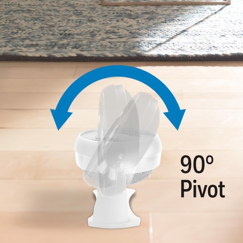 Ventilateur de table à circulation d'air TurboForce HT-904 de Honeywell, petit, blanc – Ventilateur personnel silencieux pour la maison ou le bureau,