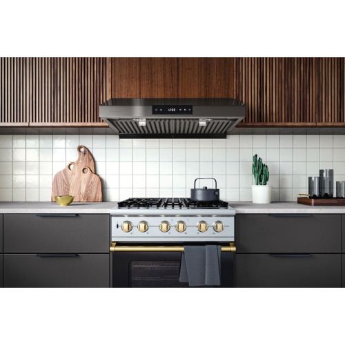 Hauslane | Chef 30-in Ducted Black Stainless Steel Undercabinet Range Hood- UC-PS18BSS-30