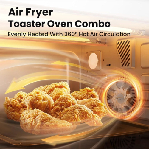 Refurbished Excellent-Comfee' CFO SA231 Toaster Oven & Air Fryer with Ultra-Rapid Heat Technology, 1750W Stainless Steel