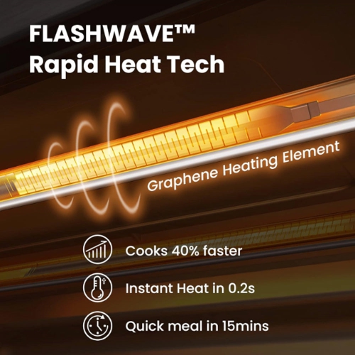 Refurbished Excellent-Comfee' CFO SA231 Toaster Oven & Air Fryer with Ultra-Rapid Heat Technology, 1750W Stainless Steel