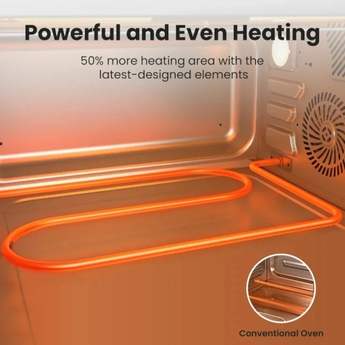 Refurbished Excellent-Comfee' CFO SA231 Toaster Oven & Air Fryer with Ultra-Rapid Heat Technology, 1750W Stainless Steel