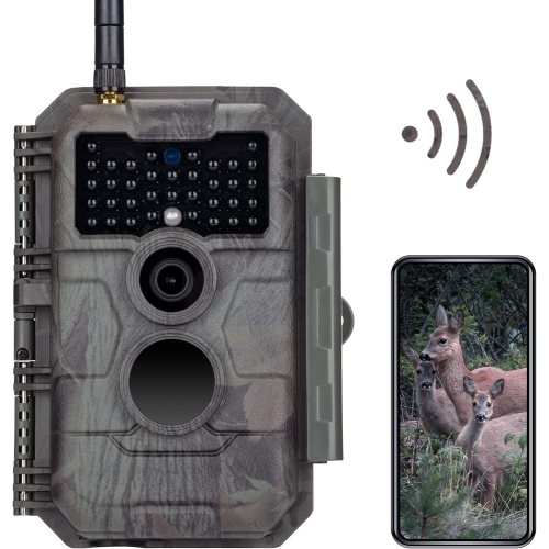 Caméra de sentier avec Wi-Fi et Bluetooth, résolution 32&nbsp;Mpx 1296p, vision nocturne sans luminosité, détection de mouvement, étanche et antenne