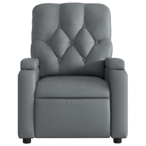 Fauteuil de massage électrique inclinable vidaXL en similicuir gris