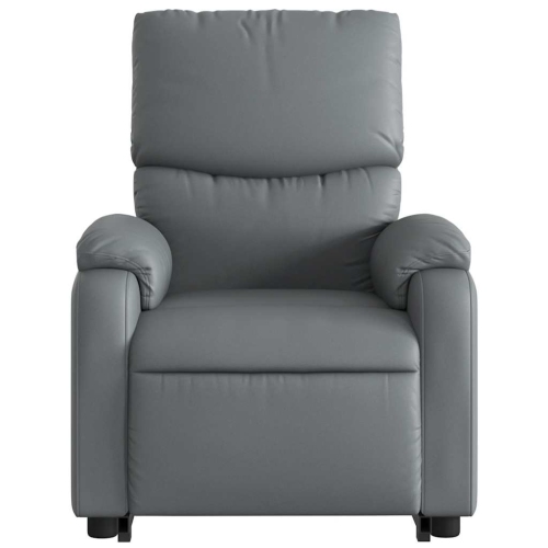 vidaXL Stand up Massage Recliner Chair Grey Faux Leather