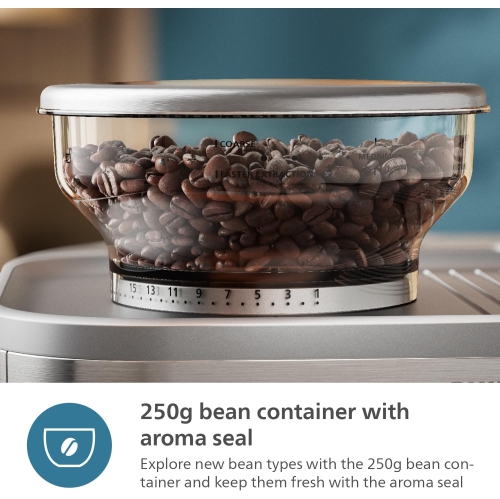 Machine à espresso semi-automatique Barista Brew de PHILIPS - Espresso simple et double + bouton Americano, contenant de grains de 250&nbsp;g, guide