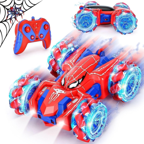 MR. SPARKLE  Spider Remote Control Cars for Kids, Stunt Car Toy \w A Light Strip And 2.4Ghz Technology. Perfect for Boys Aged 4-12, This Fast