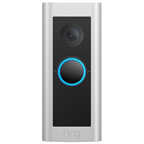 Nouveauté – Sonnette vidéo avec fil Wi-Fi Pro 2 de Ring – Nickel satiné