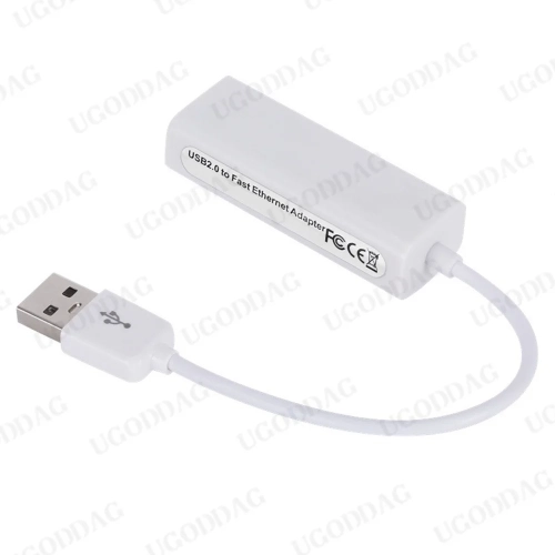 Carte réseau USB 2,0 USB à RJ45 10/100&nbsp;Mo/s USB vers Ethernet RJ45 Carte réseau pour PC portable Windows 7 8 10 11