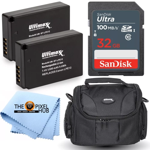 ULTIMAXX  Starter Accessory Bundle Kit for Canon Sx70 Eos M50 M50 Ii Sl1 M100 M200