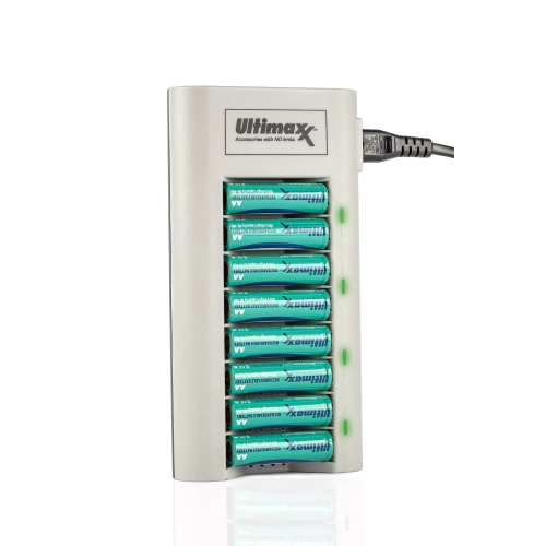 Chargeur de batterie ULTIMAXX pour 8 piles AA AAA NiMH NiCD rechargeables