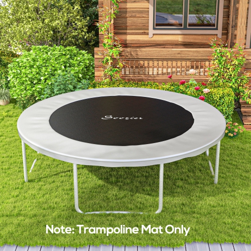 Soozier Trampoline Replacement Mat with 8 Rows of Stitching, Spring Pull Tool and 42 V-Hooks, Fits 8ft Trampoline, Using 5.5" Springs, Trampoline Mat,