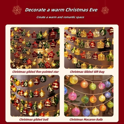 Star String Lights 19 FT 40 Led Lights, Christmas Tree Decor, Fairy Lights Battery/USB Operated Waterproof Indoor Outdoor Twinkle Christmas Lights