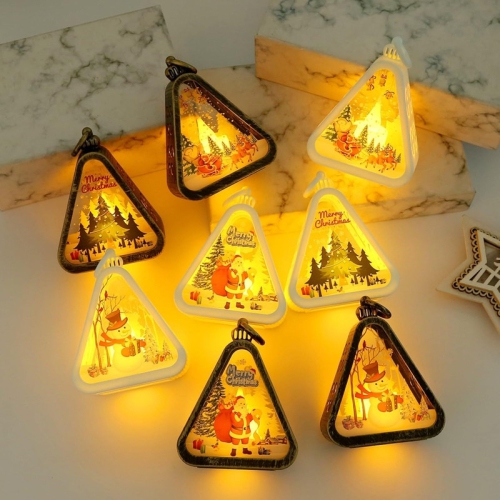 Christmas Decorations Retro Night, 2024 New Model Retro Night Light Luminous Gift, Santa Claus Small Gift Christmas Tree Decoration, Luminous Gift
