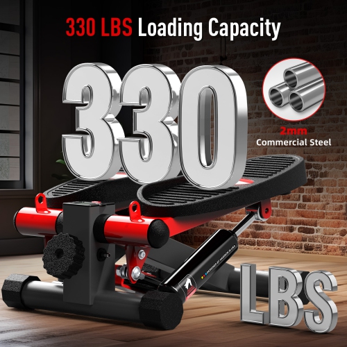 HARISON Mini Stepper for Home with Enhanced Resistance Bands, Stepper Machine for Home 330lbs, Stair Step Workout Machine with LCD Monitor for Fully