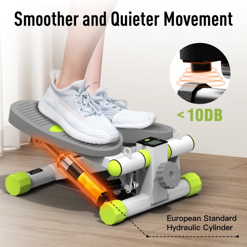 HARISON Mini Stepper for Exercise with Enhanced Resistance Bands, Stair Stepper for Home 330lbs Capacity, Aerobic Exercise Stepper Machine with LCD