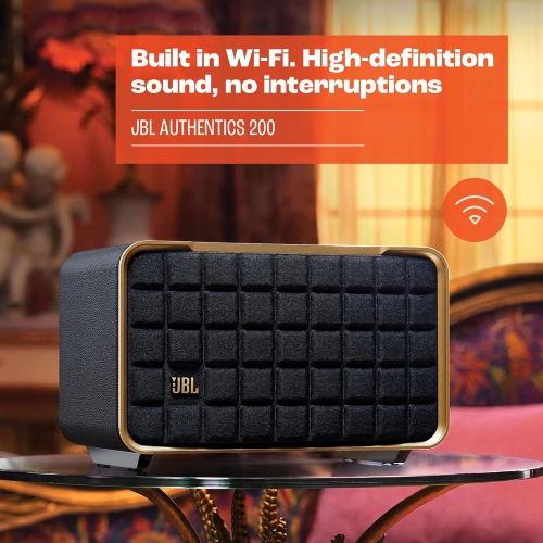 JBL Authentics 200 - Wireless Home Speaker, Built in Wi-Fi, Bluetooth and Voice Assistants, Built in Alexa and Google Assistant- Open Box (10/10