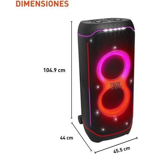 PartyBox Ultimate de JBL - Haut-parleur de fête massif avec son puissant, jeu de lumière multidimensionnel, résistance aux éclaboussures - Noir - BO