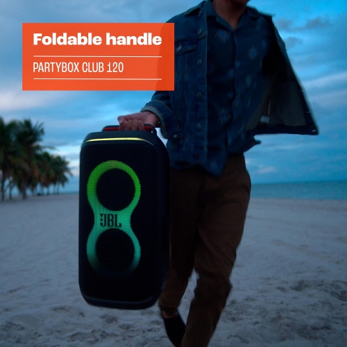 Open Box - JBL PartyBox Club 120 - Portable Party Speaker with Foldable Handle, Powerful JBL Pro Sound, Futuristic lightshow-JBLPBCLUB120AM - 10/10