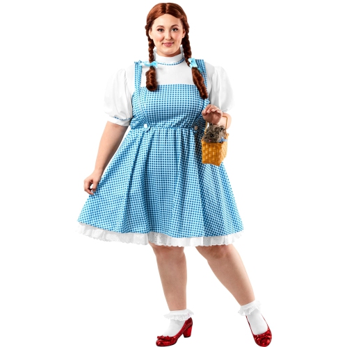Rubies Costume Plus-Size Wizard of Oz, Deluxe Dorothy, Blue/White, OneSize