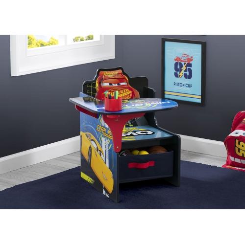 Bureau avec chaise Delta Children de Disney/Pixar avec bac de rangement, Les bagnoles
