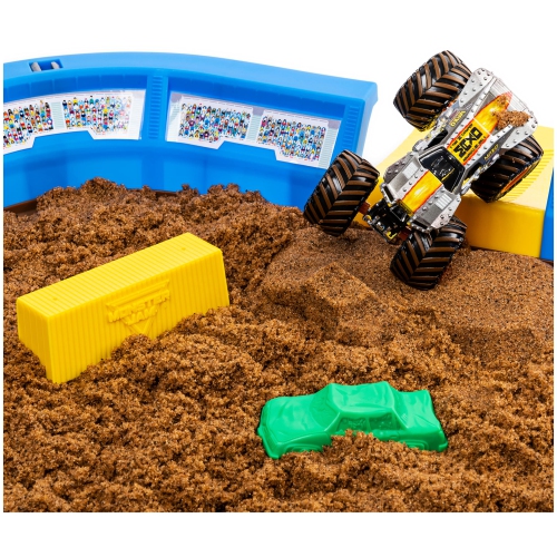 Monster Jam, Monster Dirt Arena 24-inch Playset with 2lbs of Monster Dirt and Exclusive 1:64 Scale Die-Cast Monster Ja..