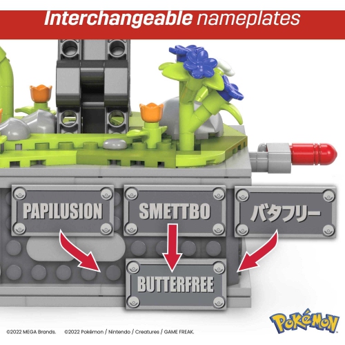 MEGA Pokémon, Motion Butterfree avec 605 pièces, 7&nbsp;po de hauteur, ailes mobiles, collection pour enfants ou adultes.