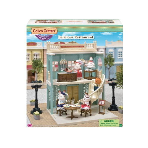 Ensemble de jeu Town Series Delicious Restaurant, maison de poupée mode avec meubles et accessoires de Calico Critters