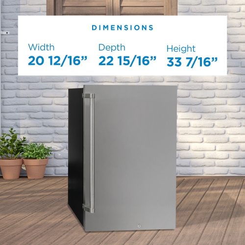 Danby DAR044A1SSO 4.4 cu. ft. Outdoor Fridge in Stainless Steel