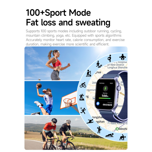 TUTT Smartwatch for Men Women 1.95” AMOLED Screen | Flashlight BT Call Health and Fitness Tracking | K8 Smart Watch