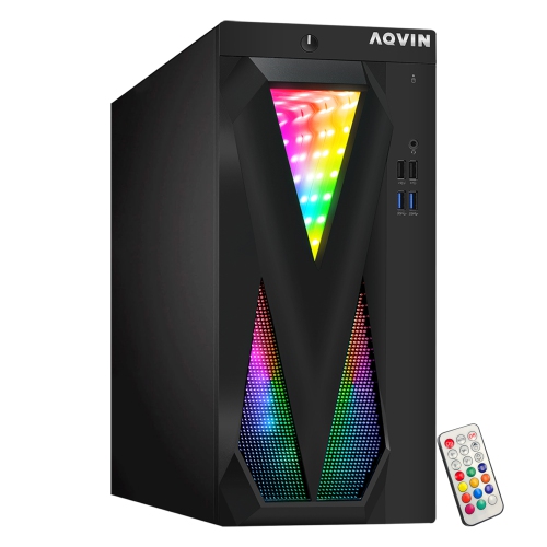 InfinityLite Gaming PC Tower - RX 550 4GB, Intel Core i7, 16GB Memory, 512GB SSD, Win 11 Pro + 24" Monitor by AQVIN - Refurbished condition - Image 2