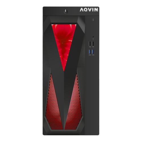 Remis à neuf - Ordinateur de jeu RVB en tour AQVIN InfinityLite - GeForce GTX 1050 Ti de NVIDIA - Intel i7 - RAM 32 Go - SSD 1 To - Windows